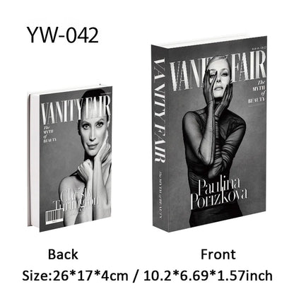 Fashion Luxury Fake Books Decoration Perfume Girl Magazine Simulation Book Shooting Coffee Table Villa Hotel Decor Props