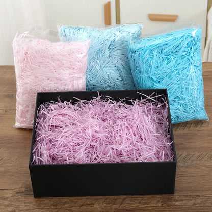 100g Colorful Raffia Shredded Paper Candy Boxes DIY Gift Box Filling Material Tissue Party Gift Packaging Filler Decor