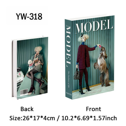 Fashion Luxury Fake Books Decoration Perfume Girl Magazine Simulation Book Shooting Coffee Table Villa Hotel Decor Props