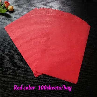 100sheets A5 Wrapping Paper Retro Multicolor Tissue Paper Bookmark Gift Wrapping Papers Floral Gift Packaging Material 14*21CM