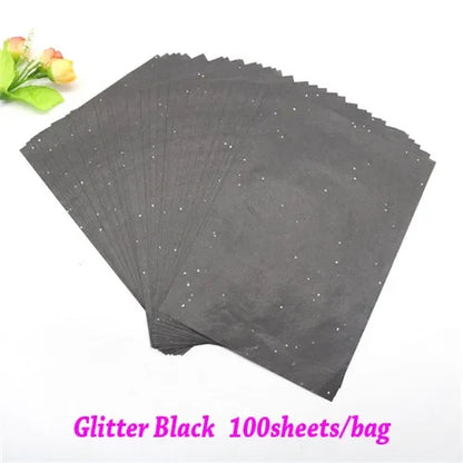 100sheets A5 Wrapping Paper Retro Multicolor Tissue Paper Bookmark Gift Wrapping Papers Floral Gift Packaging Material 14*21CM