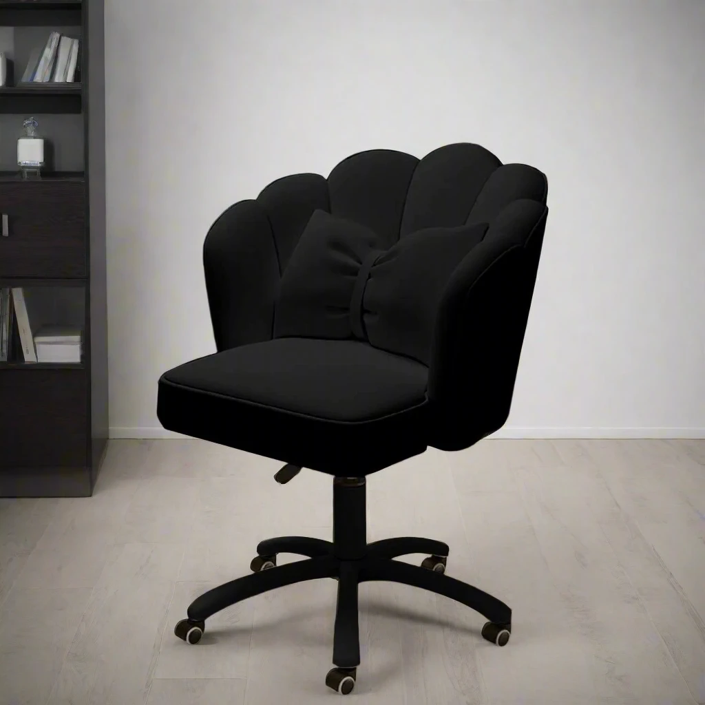 Velvet Home Office Butterfly Chairs with Bow Cushion