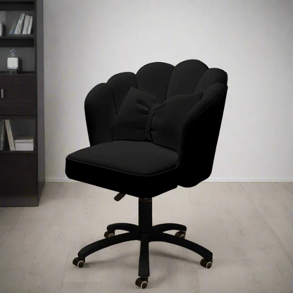 Velvet Home Office Butterfly Chairs with Bow Cushion