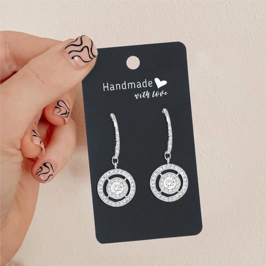 50pcs 5x9cm Earring Display Cards Handmade with Love Holders for Ear Stud Jewelry Selling Small Business Packaging Supplies