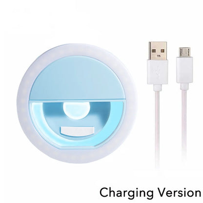 LED Fill Light Portable USB Charge Led Selfie Ring Light Cell Phone Live Broadcast Video LED Selfie Ring Lamp For All Smartphone