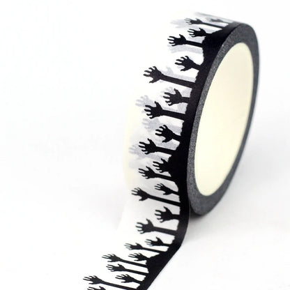 NEW 1PC 10M Deco Halloween Ghosts Skull Spider Web BW Washi Tape Set for Scrapbooking Journaling Masking Tape Cute Stationery