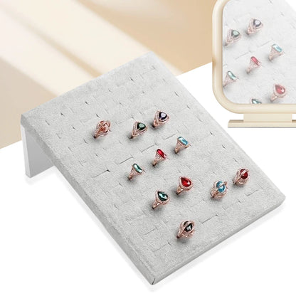 1pc, 50-ring display stand, suitable for storing and displaying rings. The color is: black, gray.