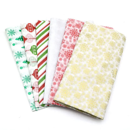 10Pcs/bag Snowflake Print Wrapping Tissue Paper 50*66 Cm Christmas New Year Xmas Party Wedding Flowers Packaging Supplies