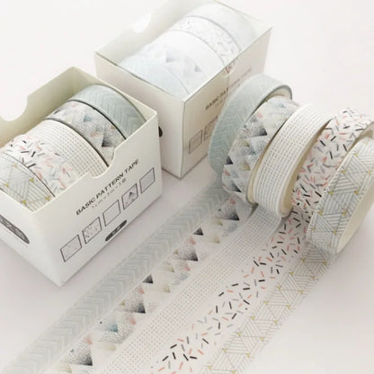 5Pcs Sakura Washi Tape Set Basic Decorative Adhesive Tape Journal Supplies Washitape Stationery Scrapbooking Cute Masking Tape
