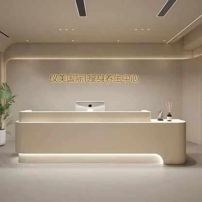 Checkout Beauty Salon Reception Desks Counter Podium Front Desk Spa Luxury Escritorios De Oficina Modernos Shop Furniture