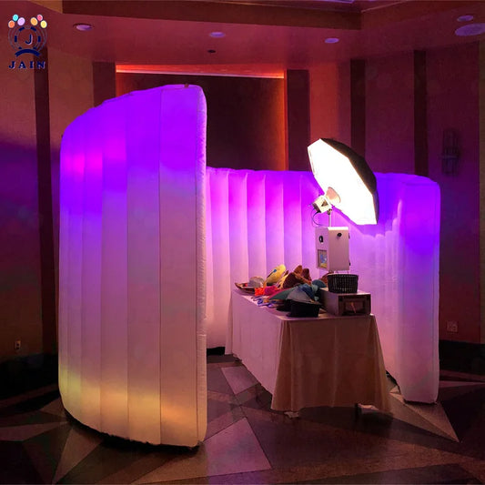 Inflatable Photo Booth Backdrop Wall Structure Chill-out Area Inflatable Booth For Office Trade Shows Events Decor, 10ft