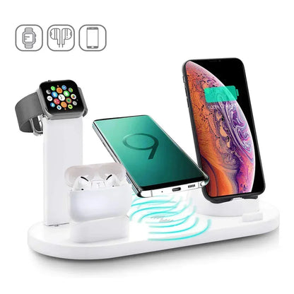 100W 7 in 1 Wireless Charger Stand Pad For iPhone 15 14 13 12 11 XR Apple Watch Airpods Pro iWatch 9 8 7 Fast Charging Station