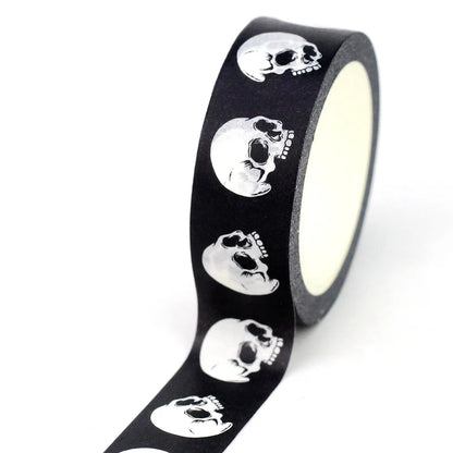 NEW 1PC 10M Deco Halloween Ghosts Skull Spider Web BW Washi Tape Set for Scrapbooking Journaling Masking Tape Cute Stationery