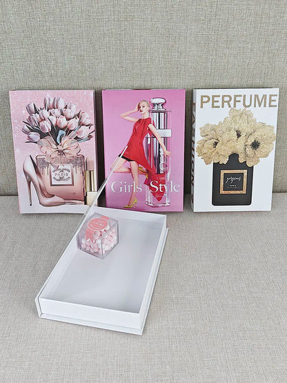 Fashion Luxury Fake Books Decoration Perfume Girl Magazine Simulation Book Shooting Coffee Table Villa Hotel Decor Props