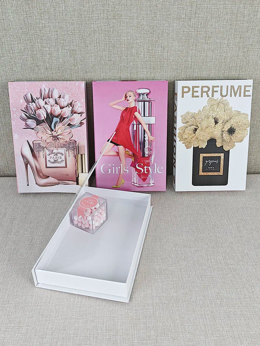 Fashion Luxury Fake Books Decoration Perfume Girl Magazine Simulation Book Shooting Coffee Table Villa Hotel Decor Props