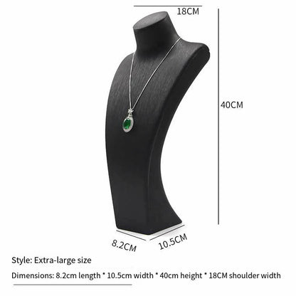 PU Leather Jewelry Display Stand,Luxury Portrait Neck Bust Model for Necklace Pendant Rack, Photo Props & Shop Display Organizer
