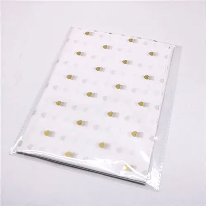 10pcs Gold Tissue Paper DIY Gift Wrapping Paper  Handmade Craft  Leopard Star Pattern  Floral Packaging Material Arts Supplies