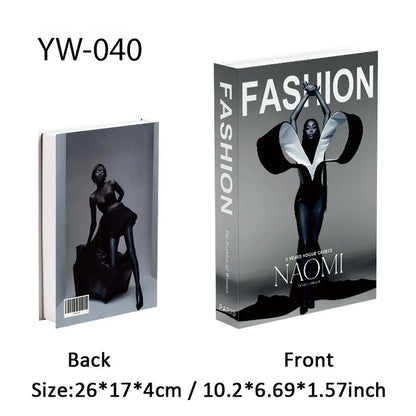 Fashion Luxury Fake Books Decoration Perfume Girl Magazine Simulation Book Shooting Coffee Table Villa Hotel Decor Props