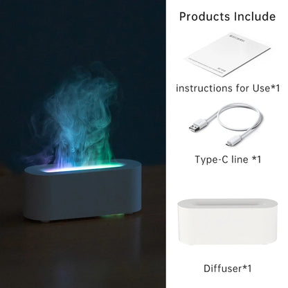 Vissko Flame Aroma Diffuser RGB Air Humidifier Ultrasonic Cool Mist