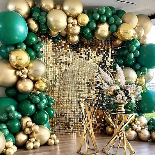 Jungle Forest Retro Green Balloon Set Birthday Party Graduation Decoration Scene Decoration Balloon Chain Arrangement