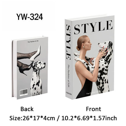 Fashion Luxury Fake Books Decoration Perfume Girl Magazine Simulation Book Shooting Coffee Table Villa Hotel Decor Props