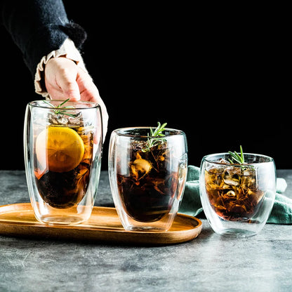 Heat-Resistant Double Wall Glass Cup