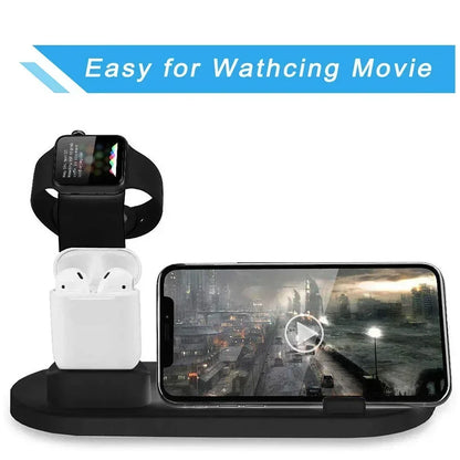 100W 7 in 1 Wireless Charger Stand Pad For iPhone 15 14 13 12 11 XR Apple Watch Airpods Pro iWatch 9 8 7 Fast Charging Station