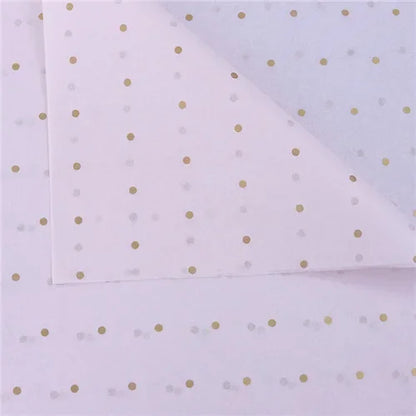 10 Sheets/lot 50*70 Cm Gift Wrapping Paper DIY Handmade Craft Star Love Dot Pattern Tissue Paper  Floral Packaging Material