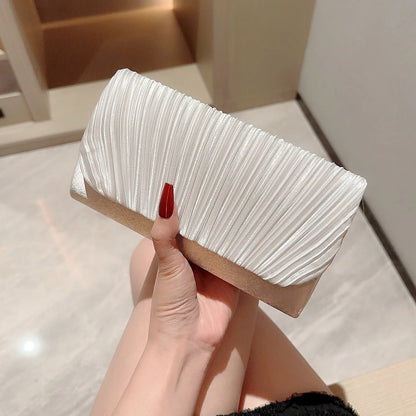 Texture Noble and Fashionable One Shoulder Crossbody Fashion Bag Party hand bag elegant luxury Fashion fold evening clutch bag
