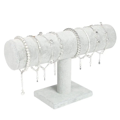 6 Colors Upright Velvet Bracelet Chain Watch Upright Display Rack Jewelry Organizer Hard Jewelry Display Stand Holder
