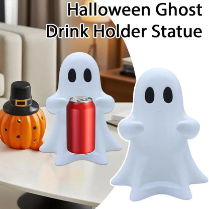 2025 New Halloween Ghost 3D Drink Holder Statue - Cute Spooky Desktop Organizer For Office Home Decoration Gifts R5C2