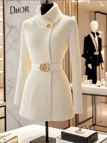 Unique Super Good-Looking Slim Celebrity Ladies Chic Sweater Tops 2025 Autumn Winter New Knitted Sweater Women's Outer Wear