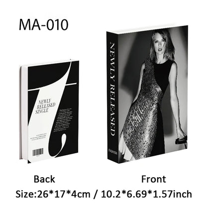 Fashion Luxury Fake Books Decoration Perfume Girl Magazine Simulation Book Shooting Coffee Table Villa Hotel Decor Props
