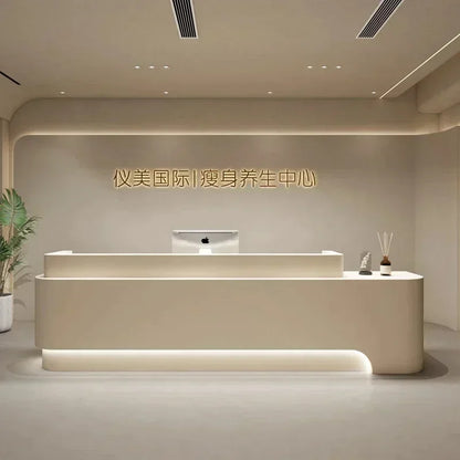 Checkout Beauty Salon Reception Desks Counter Podium Front Desk Spa Luxury Escritorios De Oficina Modernos Shop Furniture