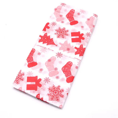10Pcs/bag Snowflake Print Wrapping Tissue Paper 50*66 Cm Christmas New Year Xmas Party Wedding Flowers Packaging Supplies