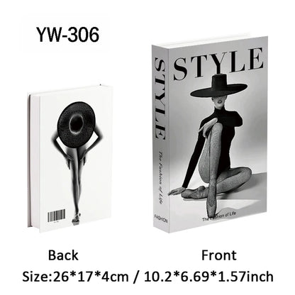 Fashion Luxury Fake Books Decoration Perfume Girl Magazine Simulation Book Shooting Coffee Table Villa Hotel Decor Props